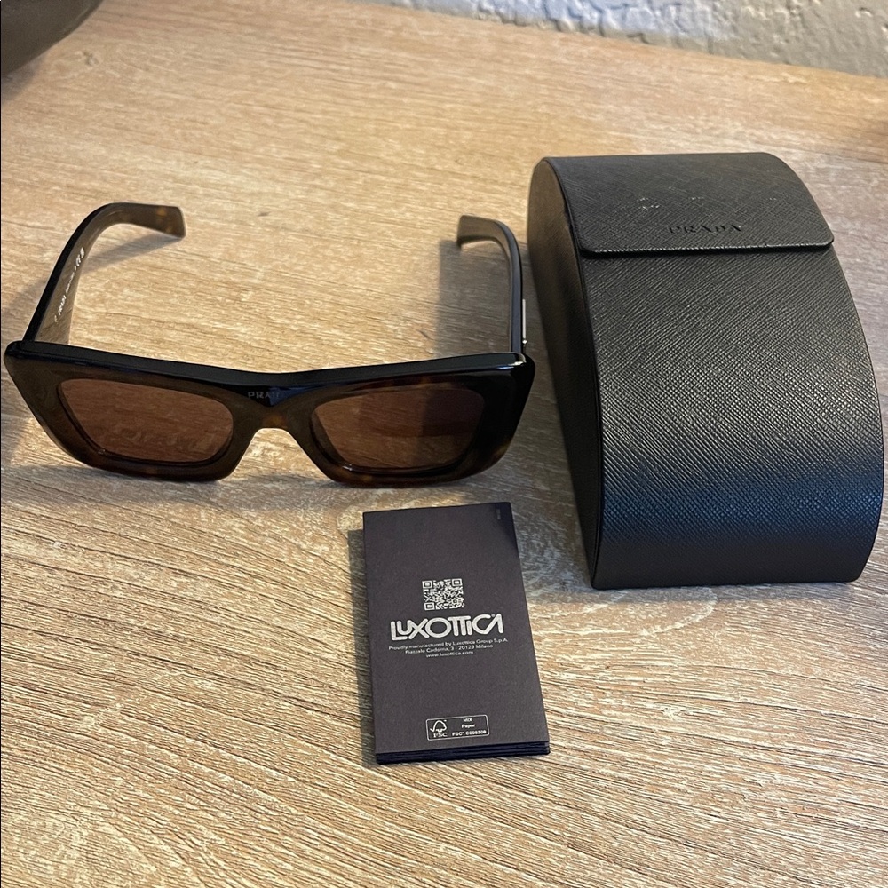 Prada Dark Brown Sunglasses with Black Case 50MM